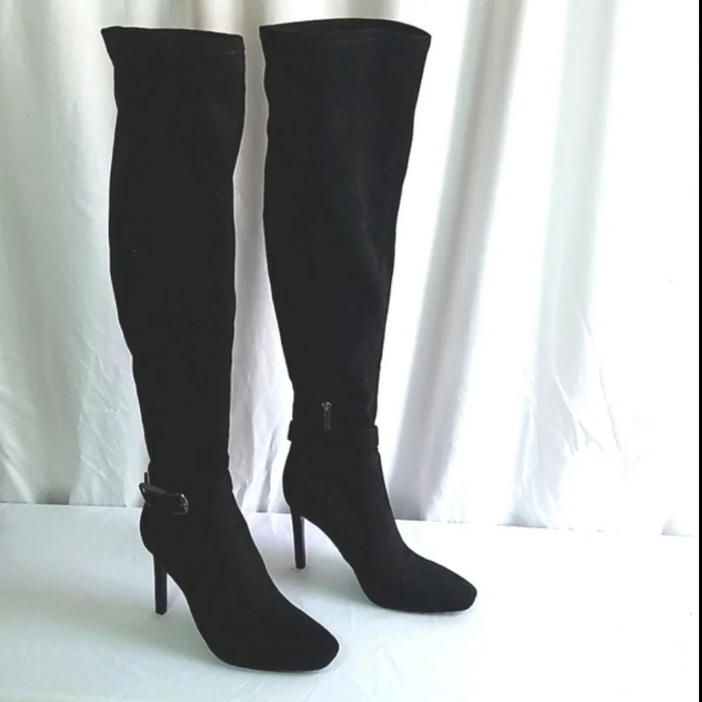 Marc Fisher LTD Caia Over The Knee Stiletto Heel Boots Black Size 6.5M